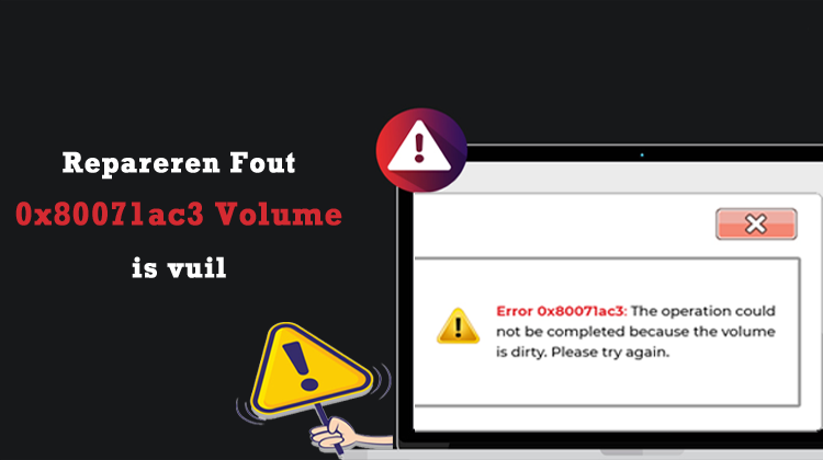 hoe naar repareren fout 0x80071ac3 volume is vuil