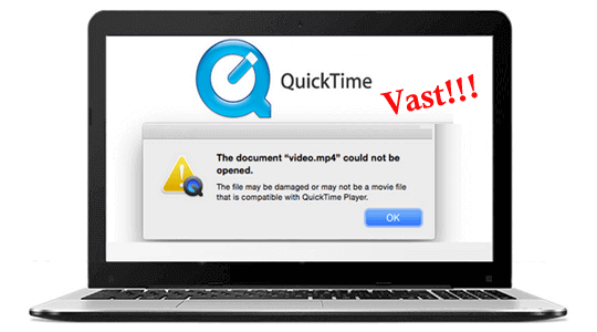 QuickTime Player kan het MP4 bestand niet openen Mac