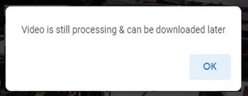 Google Drive Video wordt nog steeds verwerkt Fout