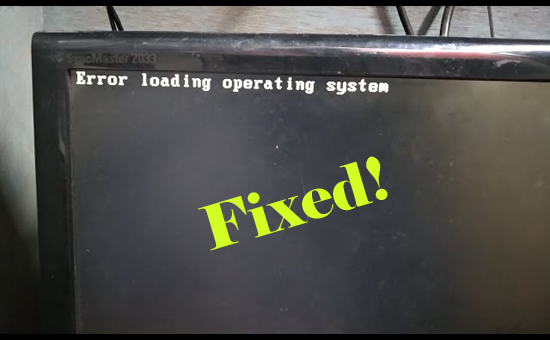 Error Loading Operating System