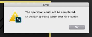 Photoshop-fout the Operation Could Not Be Completed